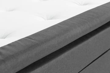 Sängpaket Nayaka 90x200 Skummadrass - Djuphäftad gavel Mörkgrå - Möbler - Säng - Kontinentalsäng