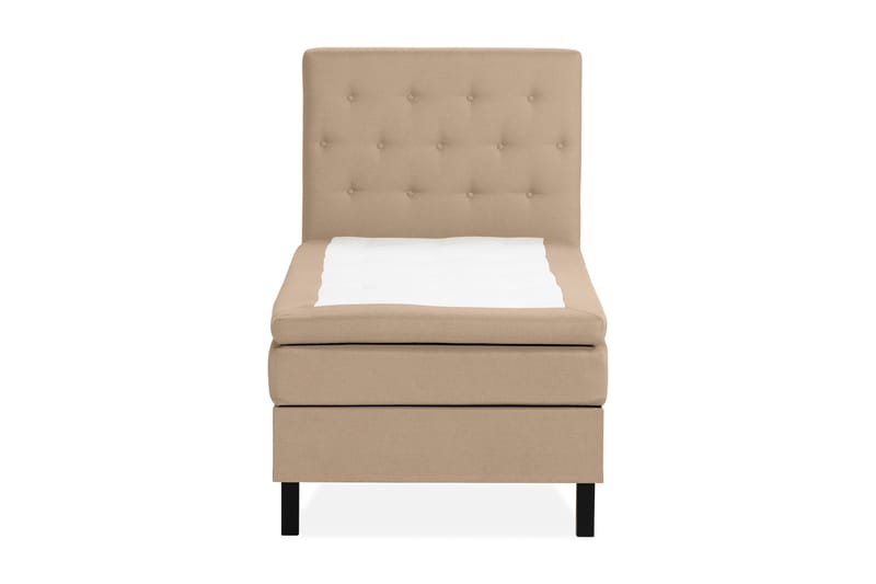 Sängpaket Nayaka 90x200 Skummadrass - Knappad gavel Beige - Möbler - Säng - Kontinentalsäng
