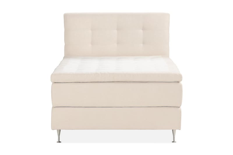 Sängpaket Oslo Lyx Boucle 140x200 Knappad gavel, Ljusbeige