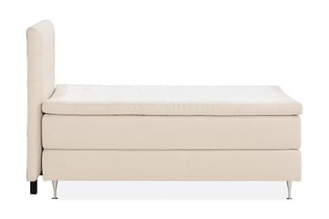 Sängpaket Oslo Lyx Boucle 140x200 Knappad gavel - Ljusbeige - Möbler - Säng - Kontinentalsäng