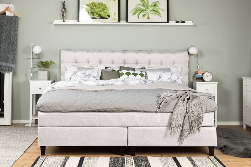 Sängpaket Relax Premium 210x210 Fast/Medium Elastiskt Skum - Beige - Möbler - Säng - Kontinentalsäng