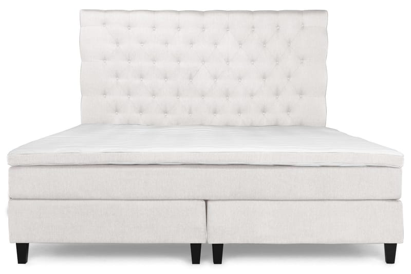 Sängpaket Relax Premium 210x210 Medium/Medium Elastiskt Skum - Beige - Kontinentalsäng - Dubbelsäng - Komplett sängpaket