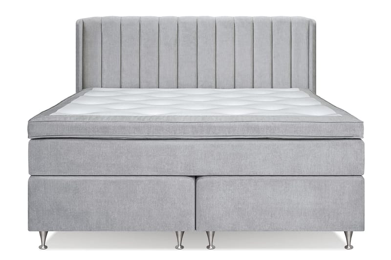 Sängpaket Paraiso Kontinentalsäng Fast/Medium - 180x200 cm Ljusgrå (+Fler val) - Kontinentalsäng - Komplett sängpaket