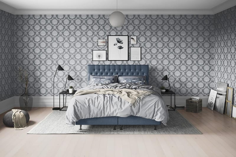 Sängpaket Paraiso Kontinentalsäng Medium - 160x200 cm Mörkblå (+Fler val) - Möbler - Säng - Kontinentalsäng
