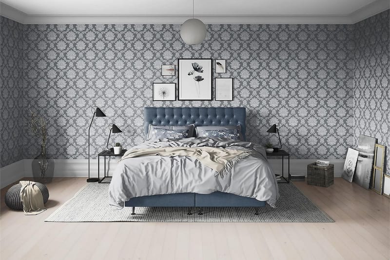 Sängpaket Paraiso Kontinentalsäng Fast - 120x200 cm Mörkblå (+Fler val) - Möbler - Säng - Kontinentalsäng