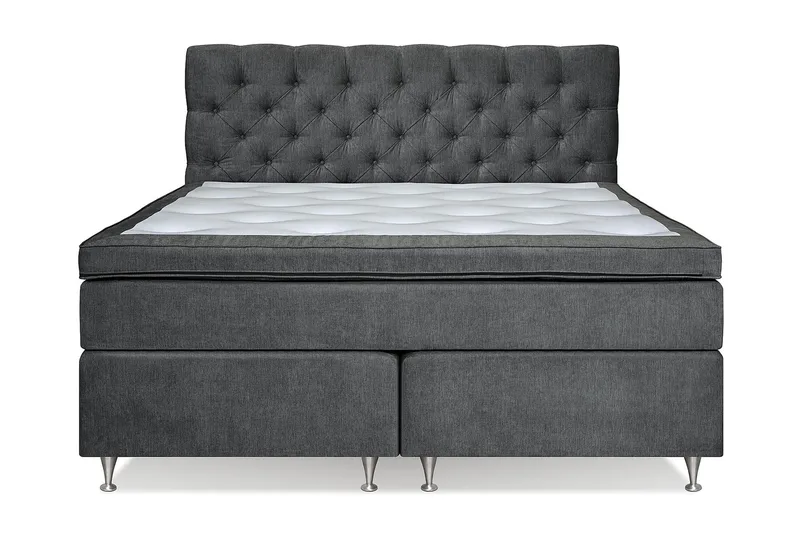 Sängpaket Paraiso Kontinentalsäng Medium - 160x200 cm Mörkgrå (+Fler val) - Möbler - Säng - Enkelsäng