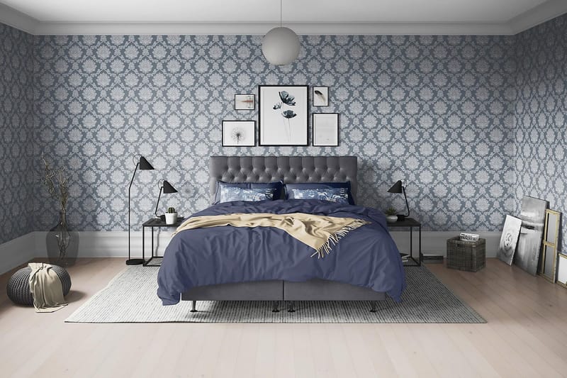 Sängpaket Paraiso Kontinentalsäng Medium, 180x200 cm Mörkgrå (+Fler val)