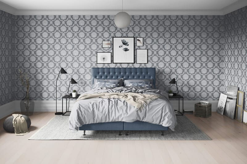 Sängpaket Paraiso Kontinentalsäng Fast - 140x200 cm Mörkblå (+Fler val) - Möbler - Säng - Kontinentalsäng