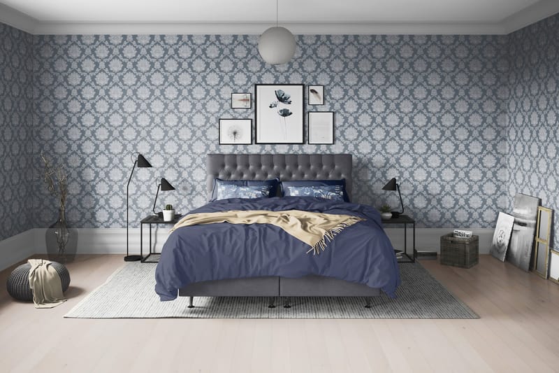 Sängpaket Paraiso Kontinentalsäng Fast/Medium - 160x200 cm Mörkgrå (+Fler val) - Möbler - Säng - Kontinentalsäng