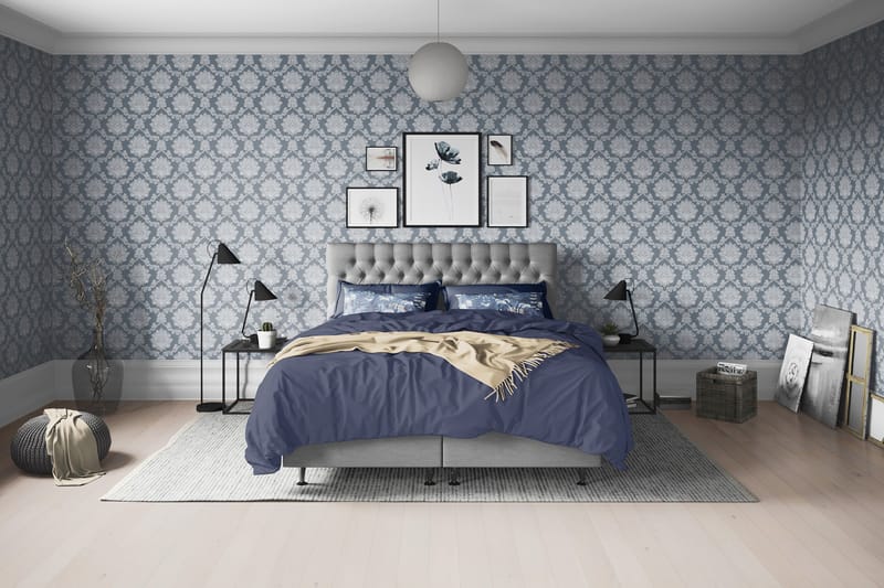 Sängpaket Paraiso Kontinentalsäng Fast/Medium - 160x200 cm Grå (+Fler val) - Möbler - Säng - Kontinentalsäng