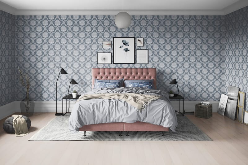 Sängpaket Paraiso Kontinentalsäng Fast/Medium - 160x200 cm Mörkrosa (+Fler val) - Möbler - Säng - Kontinentalsäng