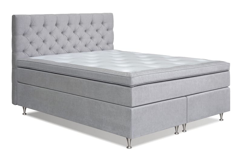 Sängpaket Paraiso Kontinentalsäng Fast/Medium - 160x200 cm Ljusgrå (+Fler val) - Möbler - Säng - Kontinentalsäng
