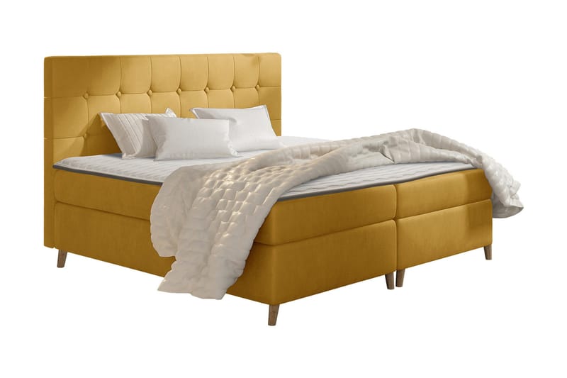 Sandham Kontinentalsäng 160x200 cm, Gul