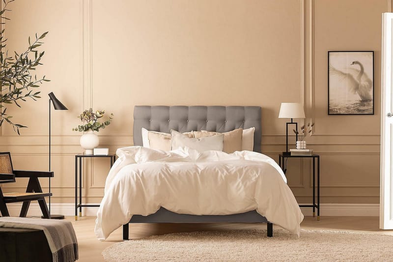 Scarlett Kontinentalsäng 120x200 Skummadrass - Grå - Möbler - Säng - Kontinentalsäng