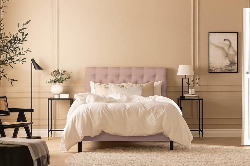 Scarlett Kontinentalsäng 140x200 Memorymadrass - Rosa - Möbler - Säng - Kontinentalsäng