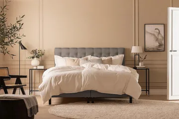 Scarlett Kontinentalsäng 160x200 Skummadrass - Grå - Möbler - Säng - Kontinentalsäng