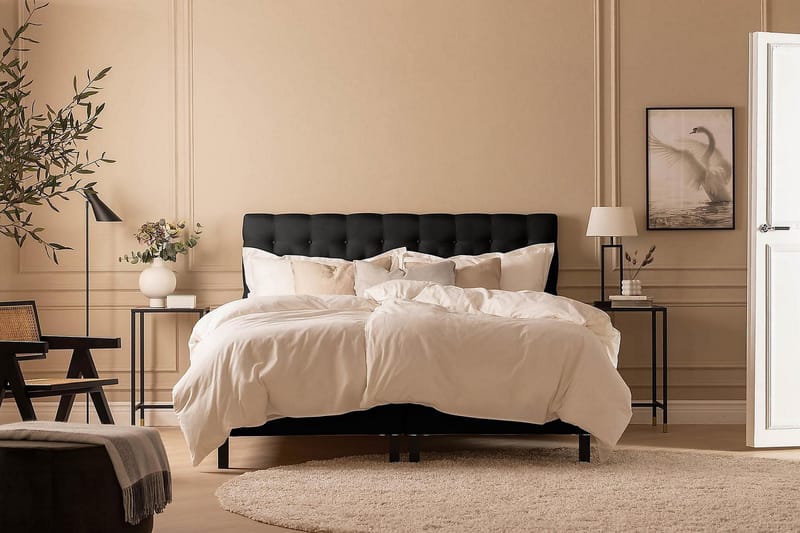 Scarlett Kontinentalsäng 180x200 Skummadrass - Svart - Möbler - Säng - Kontinentalsäng