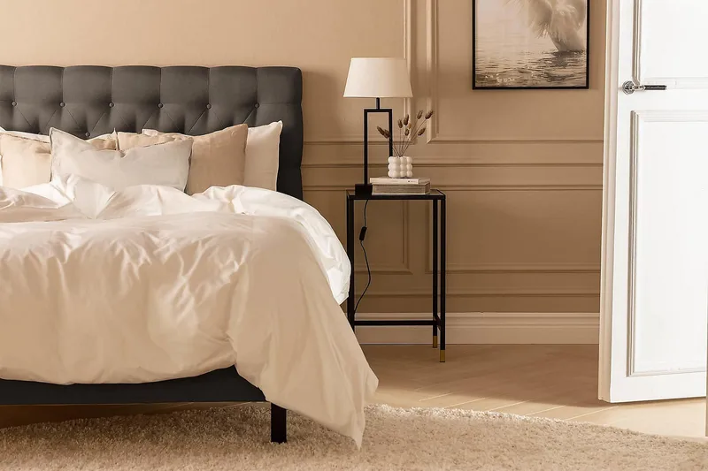 Scarlett Kontinentalsäng 90x200 Latexmadrass - Mörkgrå - Möbler - Säng - Kontinentalsäng