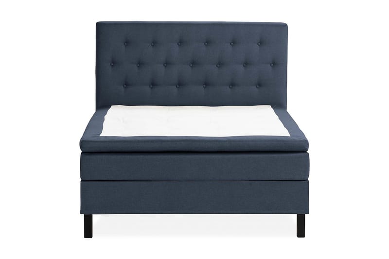 Scarlett Sängpaket 140x200 Latexmadrass - Knappad gavel Blå - Möbler - Säng - Kontinentalsäng