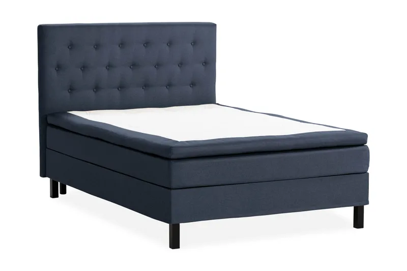 Scarlett Sängpaket 140x200 Skummadrass - Knappad gavel Blå - Möbler - Säng - Kontinentalsäng