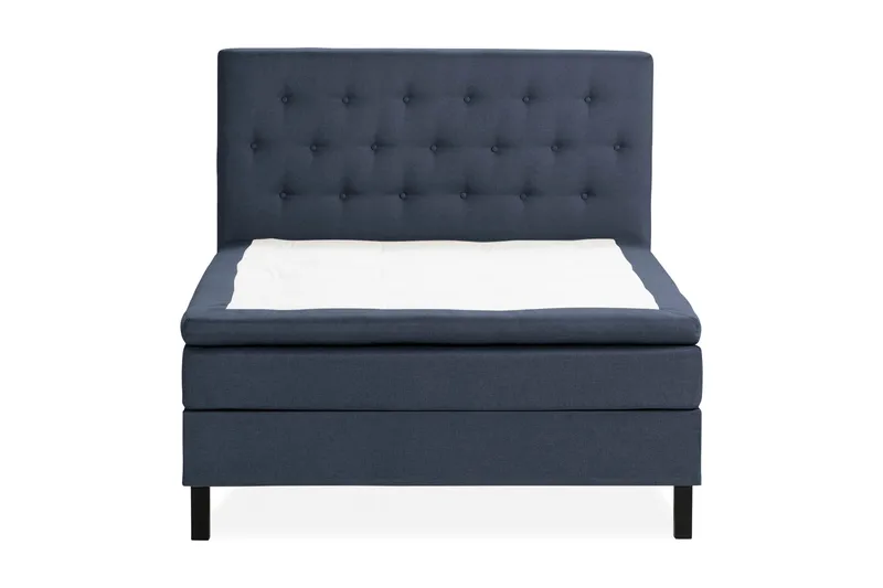 Scarlett Sängpaket 140x200 Skummadrass, Knappad gavel Blå
