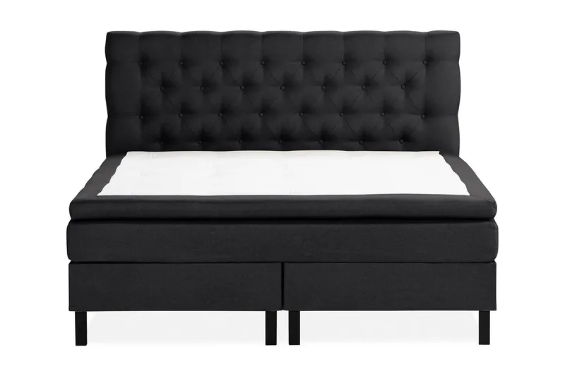 Scarlett Sängpaket 180x200 Latexmadrass, Djuphäftad gavel Svart