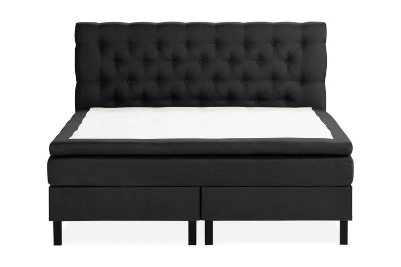 Scarlett Sängpaket 180x200 Skummadrass - Djuphäftad gavel Svart - Möbler - Säng - Kontinentalsäng