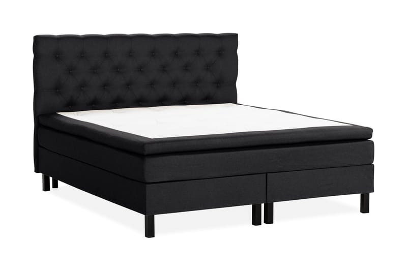 Scarlett Sängpaket 180x200 Skummadrass - Djuphäftad gavel Svart - Möbler - Säng - Kontinentalsäng