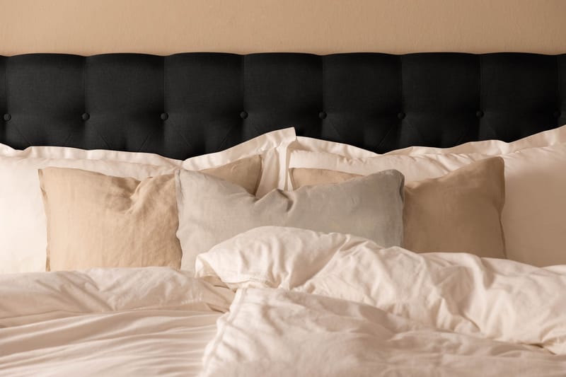 Scarlett Sängpaket 180x200 Skummadrass - Djuphäftad gavel Svart - Möbler - Säng - Kontinentalsäng