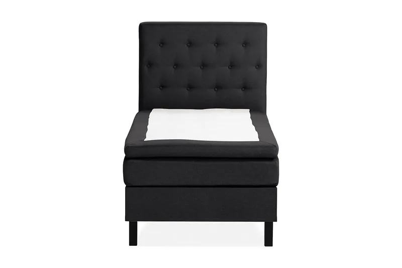 Scarlett Sängpaket 90x200 Memorymadrass, Knappad gavel Svart