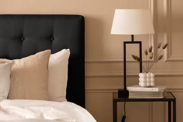 Scarlett Sängpaket 90x200 Memorymadrass - Knappad gavel Svart - Möbler - Säng - Kontinentalsäng