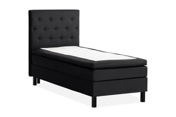 Scarlett Sängpaket 90x200 Memorymadrass - Knappad gavel Svart - Möbler - Säng - Kontinentalsäng