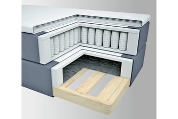 Select No 2 Komplett Sängpaket 120x200 - Ljusgrå/Svart - Möbler - Säng - Enkelsäng