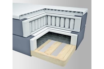 Select No 2 Komplett Sängpaket 160x200 - Ljusgrå/Svart - Möbler - Säng - Kontinentalsäng