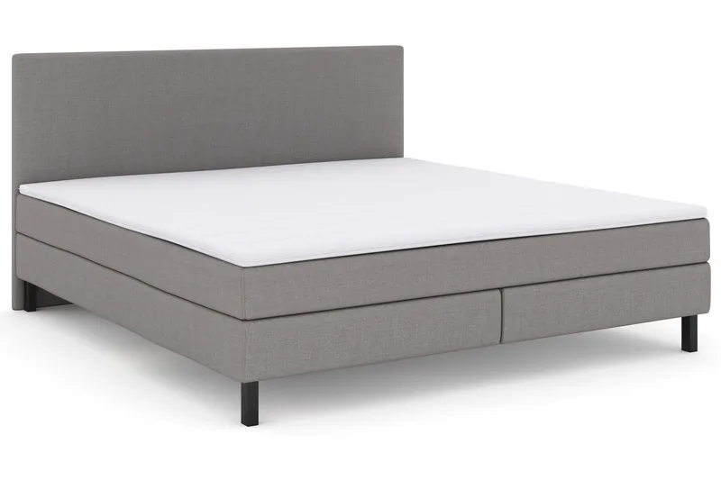 Select No 2 Komplett Sängpaket 210x210 - Ljusgrå/Svart - Möbler - Säng - Kontinentalsäng