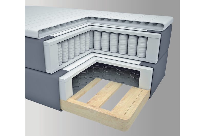 Select No 2 Kontinentalsäng 160x200 - Mörkgrå - Möbler - Säng - Kontinentalsäng