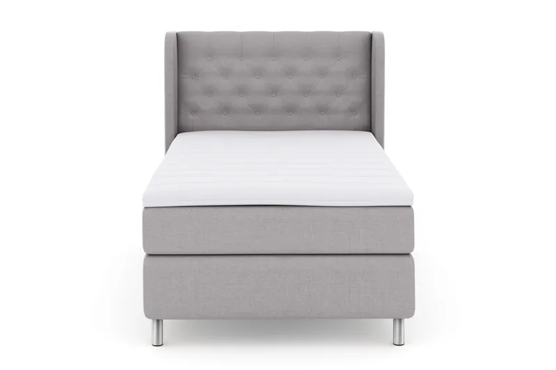 Select No 3 Komplett Sängpaket 120x200 Fast, Ljusgrå/Metall