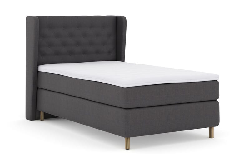 Select No 3 Komplett Sängpaket 120x200 Medium - Mörkgrå/Koppar - Möbler - Säng - Enkelsäng