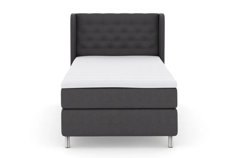 Select No 3 Komplett Sängpaket 120x200 Medium, Mörkgrå/Metall