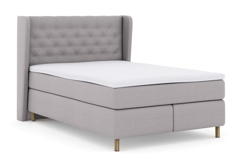 Select No 3 Komplett Sängpaket 140x200 Fast - Ljusgrå/Koppar - Möbler - Säng - Kontinentalsäng