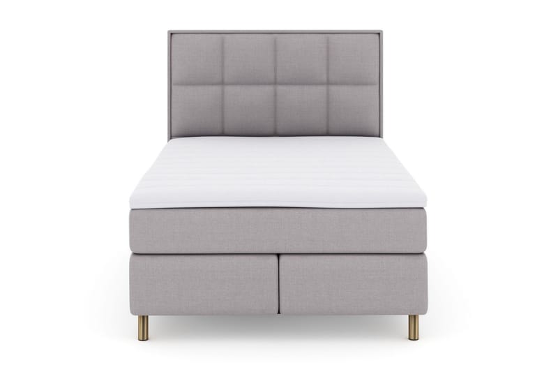Select No 3 Komplett Sängpaket 140x200 Fast/Medium, Ljusgrå/Koppar