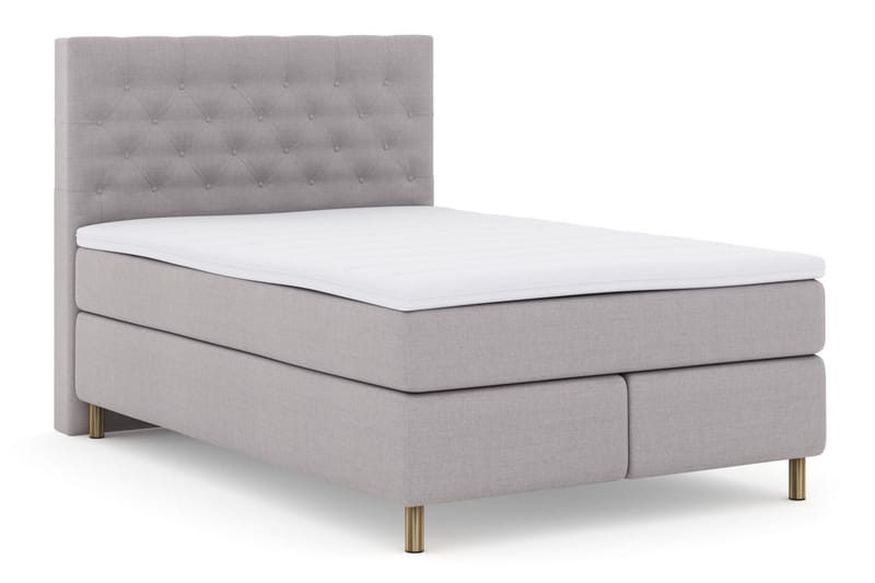 Select No 3 Komplett Sängpaket 140x200 Fast/Medium - Ljusgrå/Koppar - Möbler - S äng - Kontinentalsäng