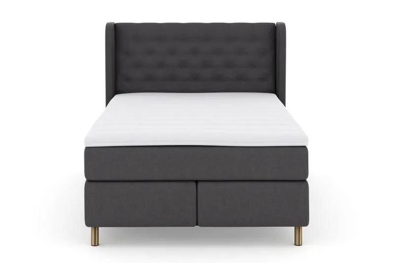 Select No 3 Komplett Sängpaket 140x200 Fast/Medium, Mörkgrå/Koppar