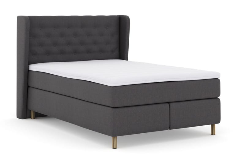 Select No 3 Komplett Sängpaket 140x200 Fast/Medium - Mörkgr å/Koppar - Möbler - Säng - Kontinentalsäng