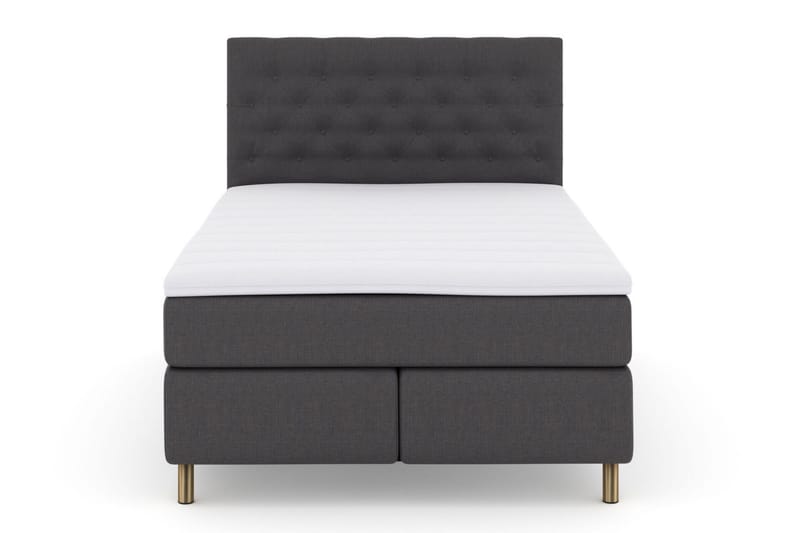 Select No 3 Komplett Sängpaket 140x200 Fast/Medium, Mörkgrå/Koppar