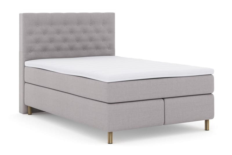 Select No 3 Komplett Sängpaket 140x200 Medium - Ljusgrå/Koppar - Möbler - Säng - Kontinentalsäng