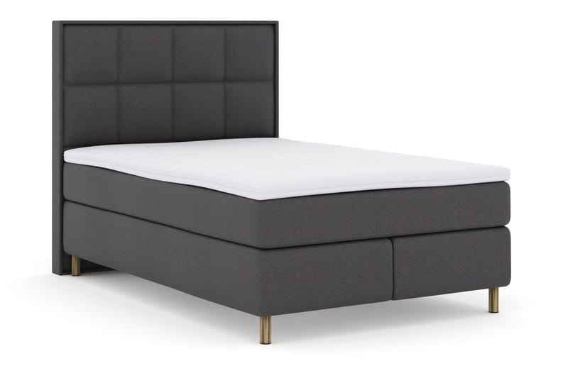 Select No 3 Komplett Sängpaket 140x200 Medium - Mörkgrå/Koppar - Möbler - Säng - Kontinentalsäng