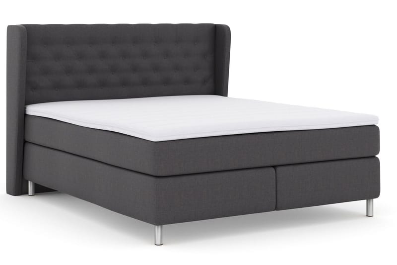 Select No 3 Komplett Sängpaket 160x200 Fast - Mörkgrå/Metall - Möbler - Säng - Kontinentalsäng