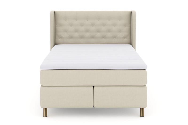 Select No 3 Komplett Sängpaket 160x200 Fast/Medium, Beige/Koppar