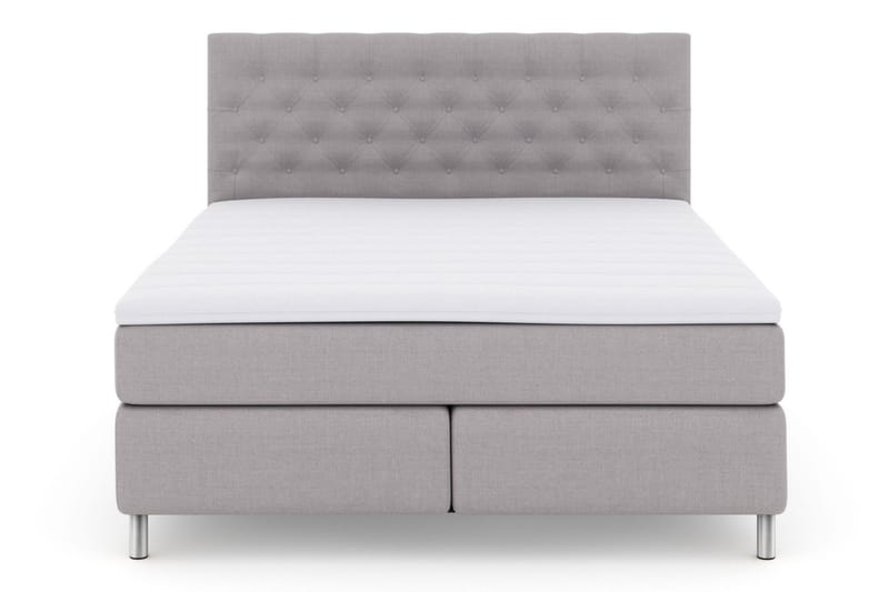 Select No 3 Komplett Sängpaket 160x200 Fast/Medium, Ljusgrå/Metall